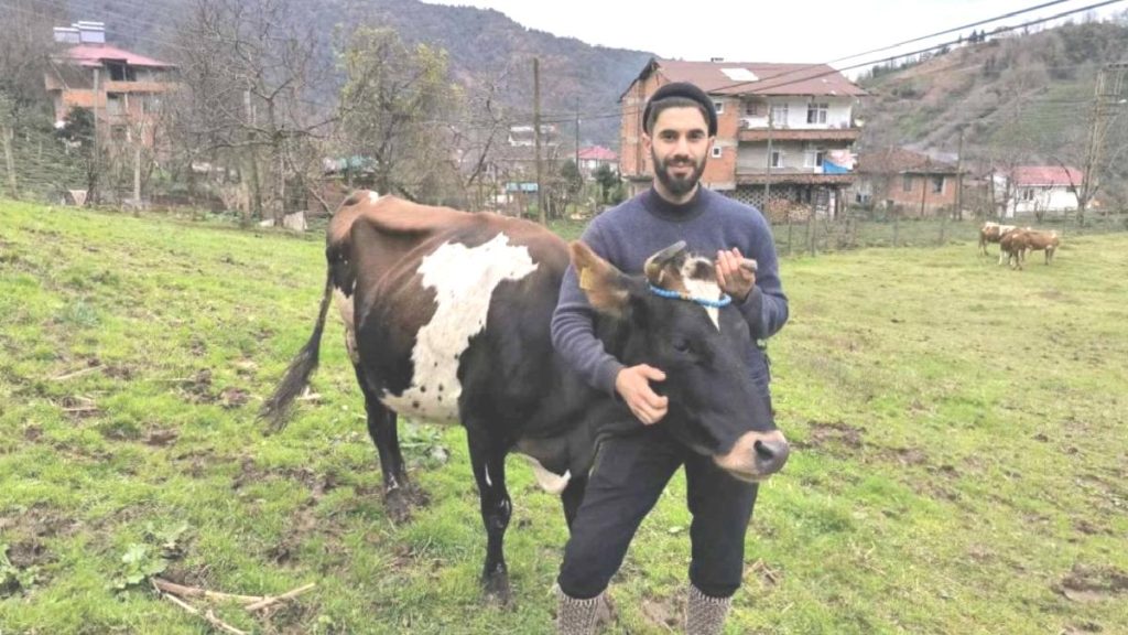 Üniversiteyi terk eden Artvinli genç, köy hayatını seçti