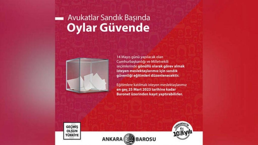 Ankara Barosu’ndan ‘sandık güvenliği eğitimi’