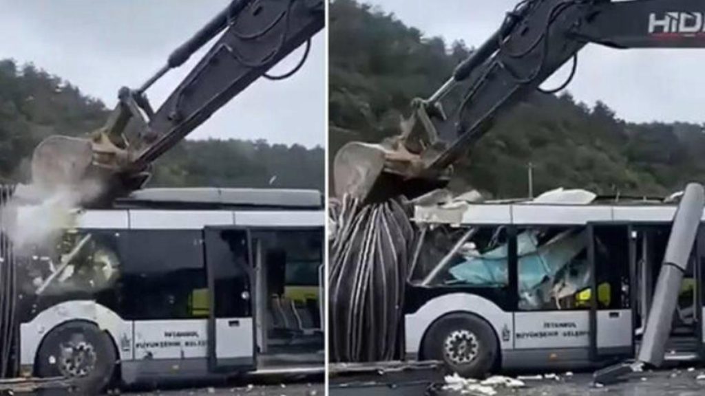 Metrobüs parçalama görüntüleri sosyal medyada tepki çekti